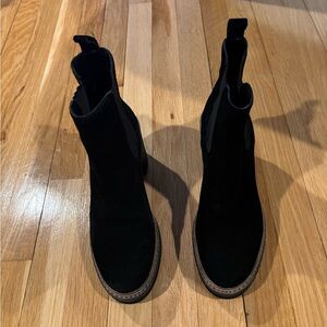 Steve Madden Black Suede Ankle Boots
